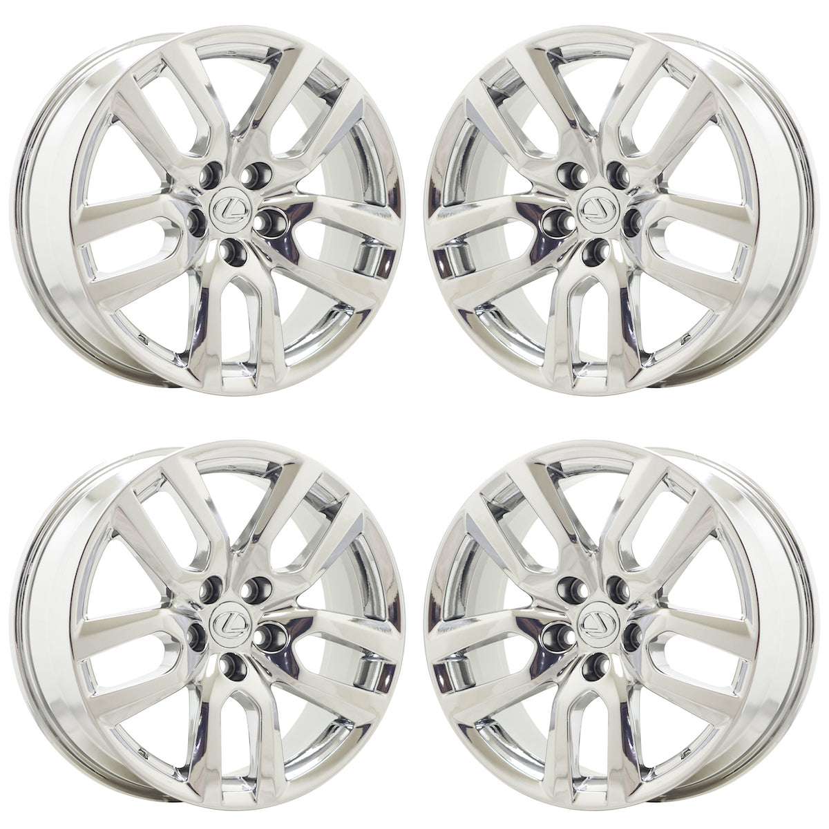 18" Lexus NX200t NX turbo NX300h Bright Chrome wheels rims OEM set 74328